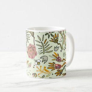 Eleganten Modern för Blommigt av vattenfärger, bib Kaffemugg
