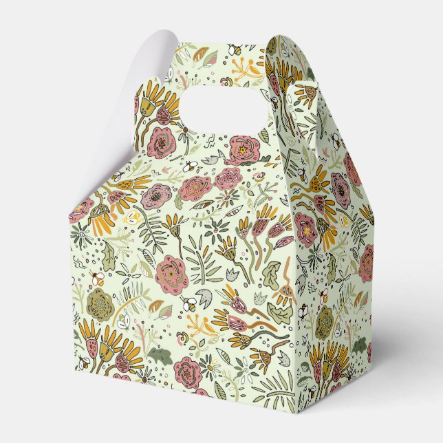 Eleganten Modern för Blommigt av vattenfärger, bib Presentaskar (Framsidan Sidan)