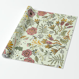 Eleganten Modern för Blommigt av vattenfärger, bib Presentpapper