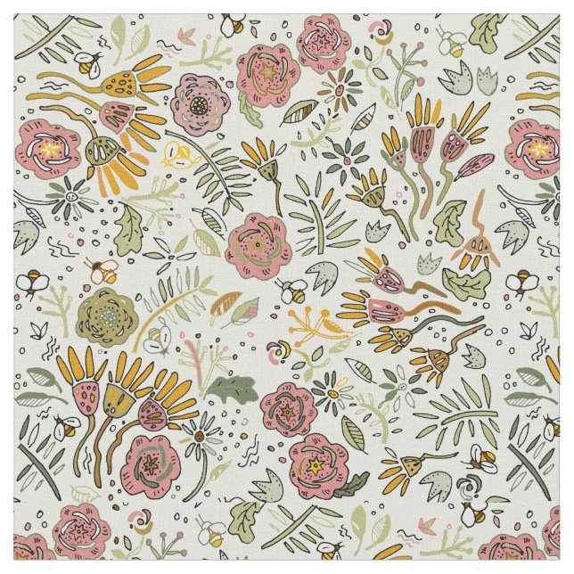 Eleganten Modern för Blommigt av vattenfärger, bib Tyg (Närbild)