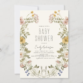 Eleganten "Modern" för Boho Baby Shower Inbjudningar