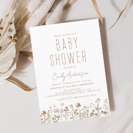Eleganten "Modern" för Boho Baby Shower Inbjudningar