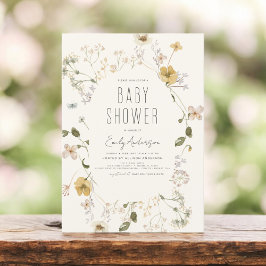 Eleganten "Modern" för Boho Baby Shower Inbjudningar