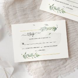 Eleganten Modern Grey Botanical Watercolor OSA Kort
