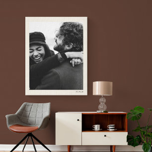 Eleganten Modern minimalistisk Bröllop-foto och da Canvastryck