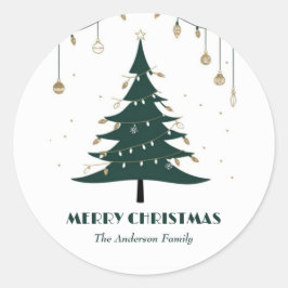 Eleganten Modern minimalistisk God jul Runt Klistermärke