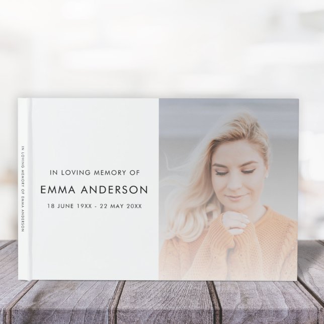 Eleganten Modern minnesbild - begravning Gästböcker (Skapare uppladdad)