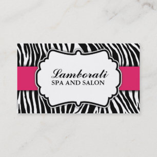 Eleganten Modern Mode i Shock rosa Zebra tryck Visitkort