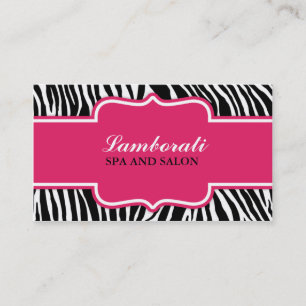 Eleganten Modern Mode i Shock rosa Zebra tryck Visitkort