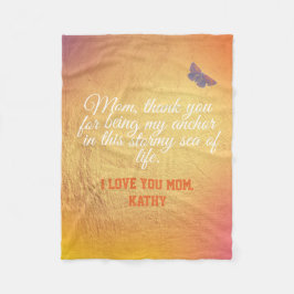 Eleganten Modern Mors dag i citattecken Fleecefilt