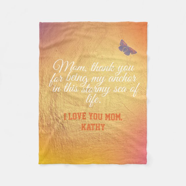 Eleganten Modern Mors dag i citattecken Fleecefilt (Framsidan)