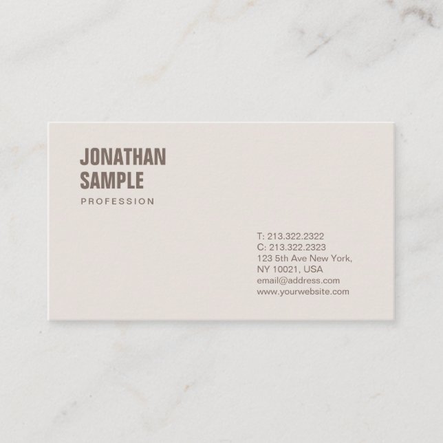 Eleganten Modern Professionell Clean Design Templa Visitkort (Framsida)