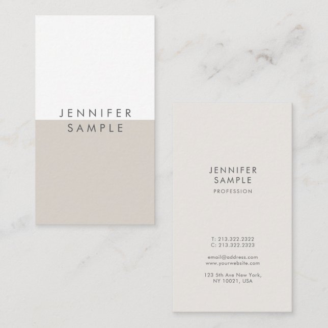 Eleganten Modern Professionell Simple Template Visitkort (Fram/baksida)