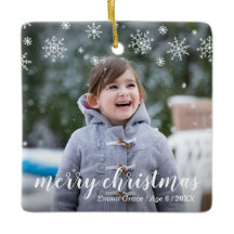 Eleganten Modern Snöflingor Cute Photo jul