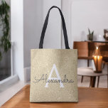 Eleganten Monogram Bok Bag i Luxury Guld Gnistra Tygkasse<br><div class="desc">Luxury Guld Faux Gnistra och Glitter Elegant Monogram Bok Bag. Den här Bok-sidan kan anpassas så att den omfattar ditt första och första namn.</div>