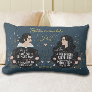 Eleganten Monogram Fairytale Quote på årsdagen Lumbarkudde