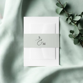 Eleganten Monogram Script Ampersand Band För Inbjudningskort