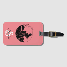 Eleganten Monogram Western Equestrian Horse Cowgir Bagagebricka