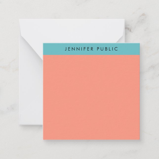 Eleganten Monogrammed mall Färg minimalistisk  (Framsida)