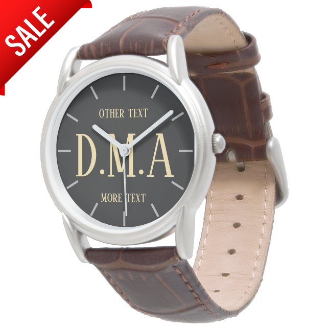 Eleganten Monogrammed Watch Manar Personlig  Armbandsur (Skapare uppladdad)