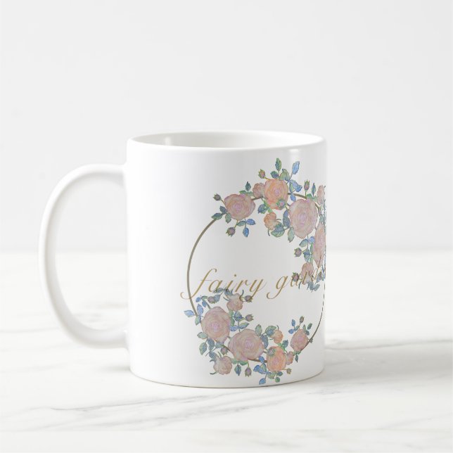 Eleganten mönster i ro-blomsterlassi kaffemugg (Vänster)