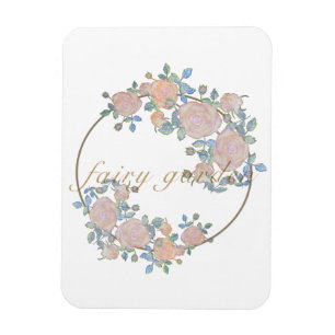 Eleganten mönster i ro-blomsterlassi magnet