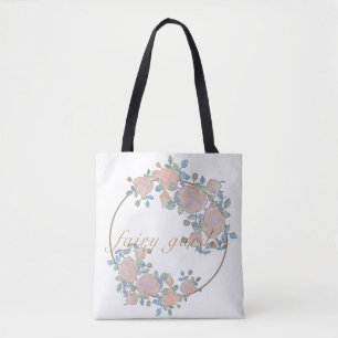 Eleganten mönster i ro-blomsterlassi tygkasse
