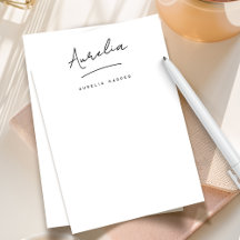 Eleganten Namnteckning Personlig Stationery enkel