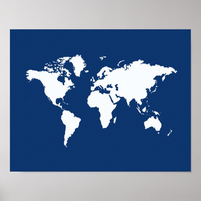 Eleganten Navy World Poster (Framsidan)