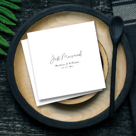 ELEGANTEN NY GIFTA BRÖLLOP - PERSONLIGEN PAPPERSSERVETT