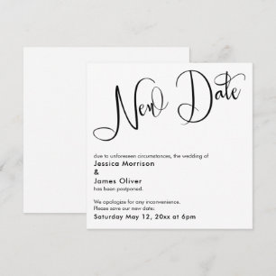 Eleganten "Nytt datum" senarelagt Bröllop-kort Inbjudningar