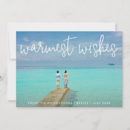 Eleganten Önskemål Beach Photo Jul Julkort