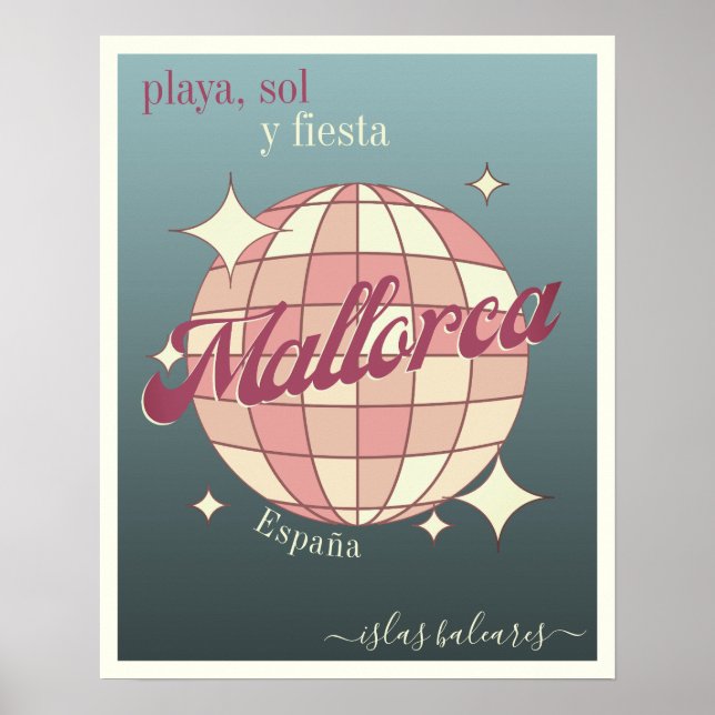 Eleganten på Mallorca spain Balearic Island Poster (Framsidan)
