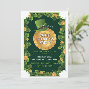 Eleganten Party Cute Modern i Grönten st patrick's Inbjudningar
