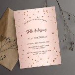 Eleganten party från födelsedagen ro stjärnor guld inbjudan vykort<br><div class="desc">För elegant 21:a (eller någon ålder) födelsedagsfest. En övertoningsbakgrund för ro guld. Dekorerad med stjärnor. Anpassa och lägg till information om namn,  party. Namn är skrivet med ett handskript i stil</div>