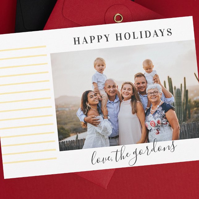 Eleganten Photo Lycklig under jul - minimalistiskt Julkort (Skapare uppladdad)