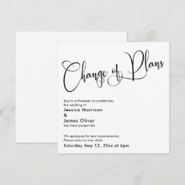 Eleganten "Planbyte" senarelagt Bröllop-kort Inbjudningar