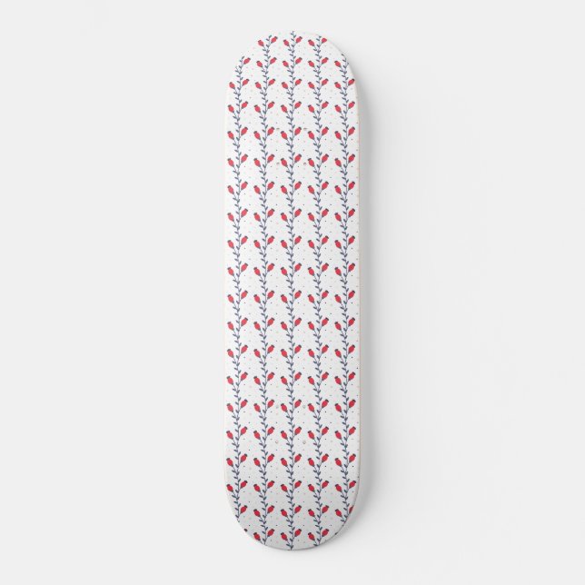 Eleganten Preppy Chic Mönster Mini Skateboard Bräda 18,5 Cm (Framsida)