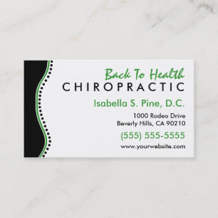 Eleganten pricker Chiropracticvisitkortar Visitkort