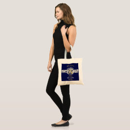 Eleganten Princess Quinceanera Navy Blue Silver Tygkasse