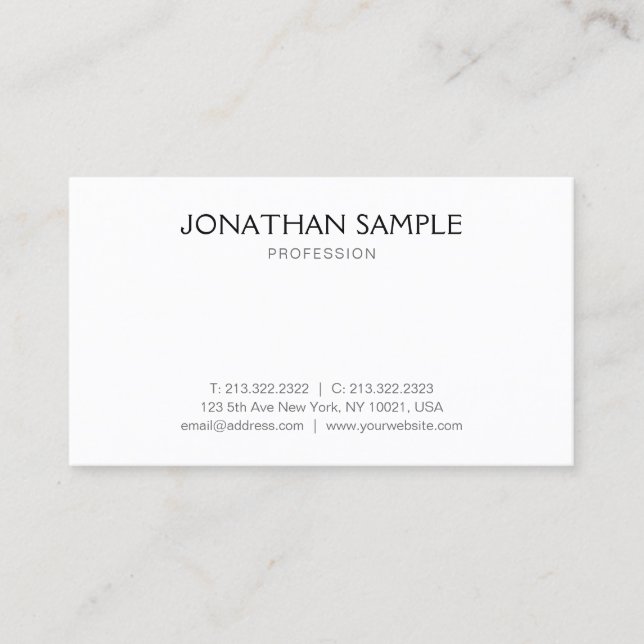 Eleganten professionell Modern Simple Design Templ Visitkort (Framsida)