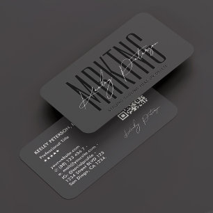 Eleganten professionell Namnteckning Mörk Grått Mo Visitkort