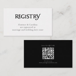 Eleganten QR Code White Chic Enkel registrering Tilläggskort