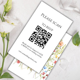 Eleganten QR-kod och OSA Bröllop Tilläggskort