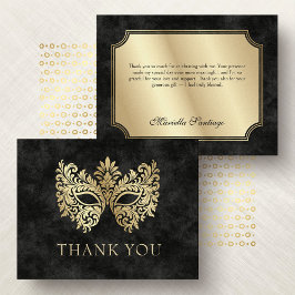 Eleganten Quinceanera, Black Masqueramasken Tack Kort