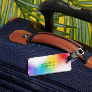 Eleganten Rainbow Färg Modern Trendig Template Bagagebricka