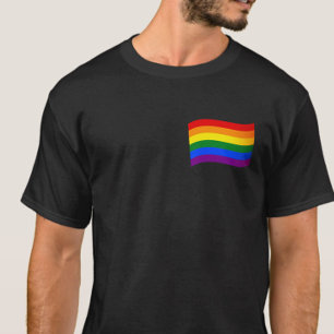 Eleganten Rainbow Flagga Flies LGBT HGBTQ Gay prid T Shirt