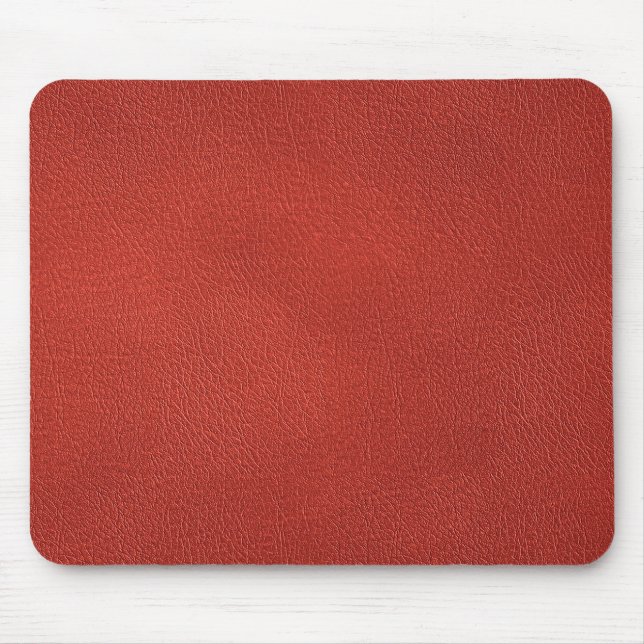 Eleganten Red Brown Faux Leather-utseendemall Musmatta (Framsidan)