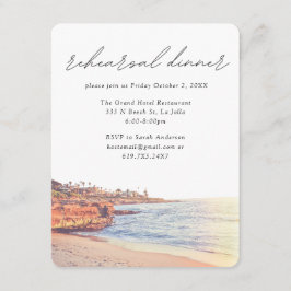 Eleganten Rehearsal Dinner La Jolla Cove Bröllop Tilläggskort