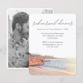 Eleganten Rehearsal Dinner La Jolla Cove Bröllop Tilläggskort